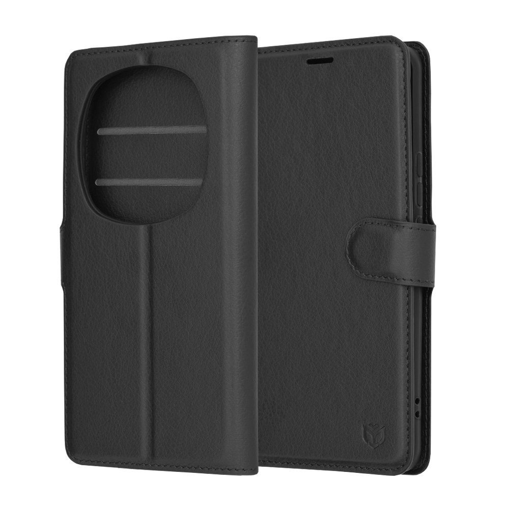 Techsuit Leather Folio puzdro pre Honor Magic6 Pro – čierne KF2323679