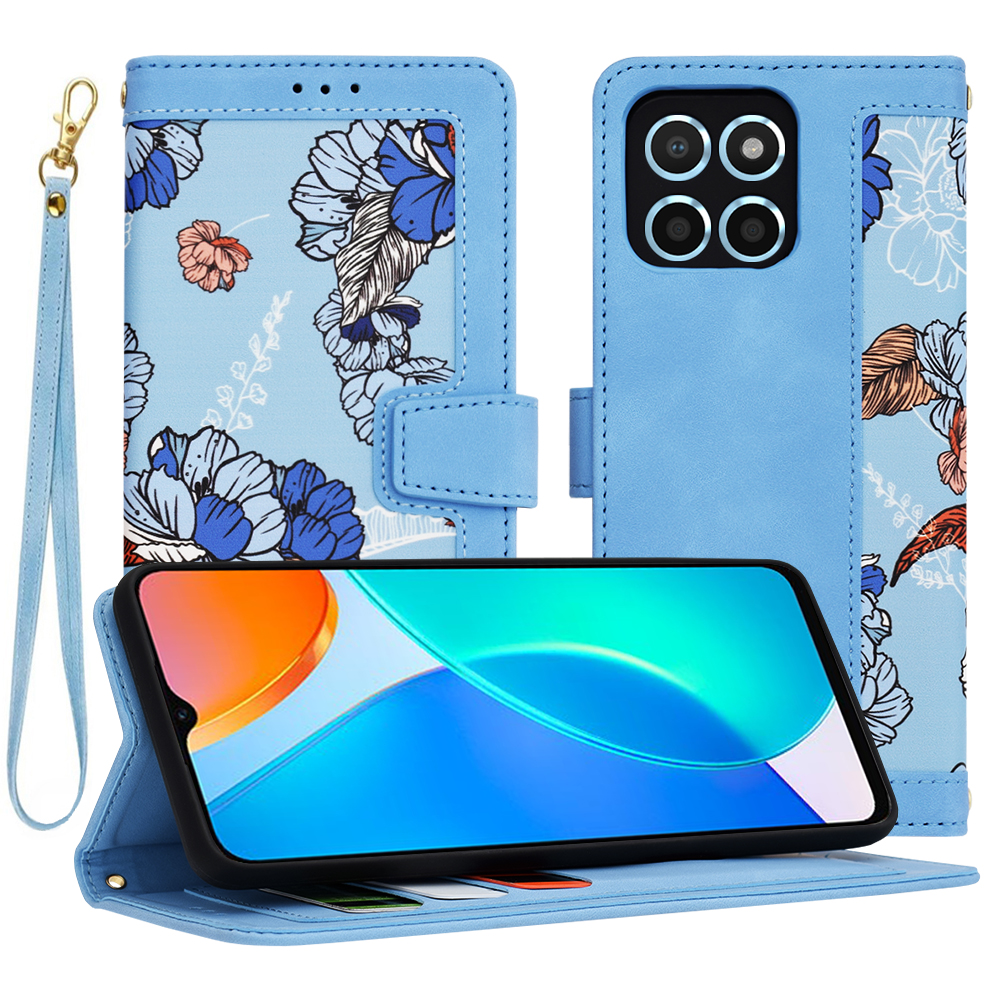 Techsuit FlipCraft puzdro pre Honor X6 / X8 5G / 70 Lite – Žiarivá modrá KF2328536