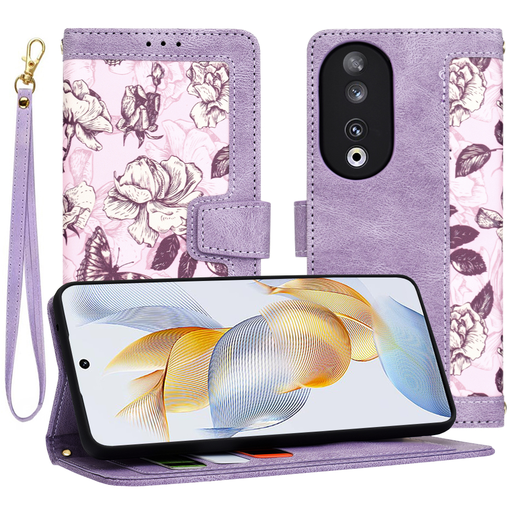 Techsuit FlipCraft puzdro pre Honor 90 – Tajomná fialová KF2328585