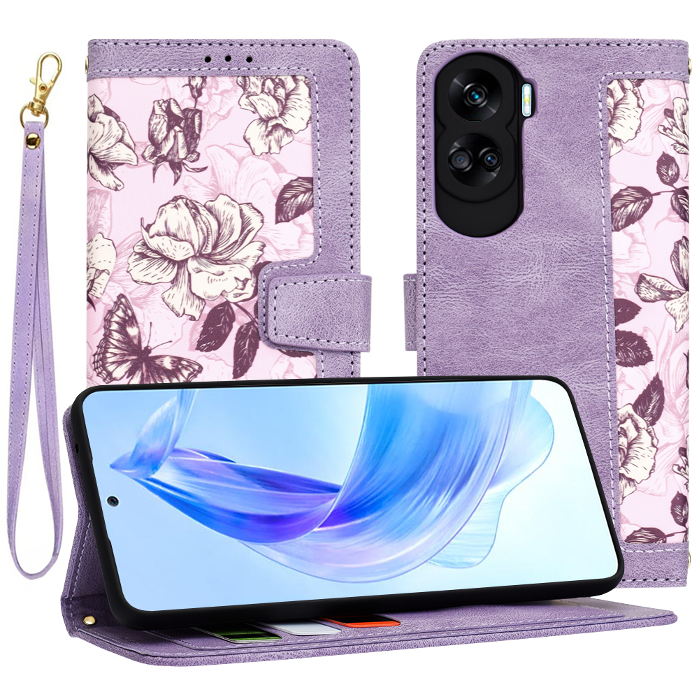 Techsuit FlipCraft puzdro pre Honor 90 Lite – Tajomná fialová KF2328593