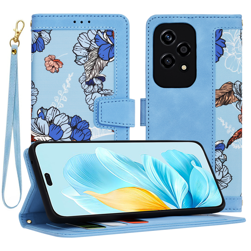 Techsuit FlipCraft puzdro pre Honor 200 Lite – Žiarivá modrá KF2332014