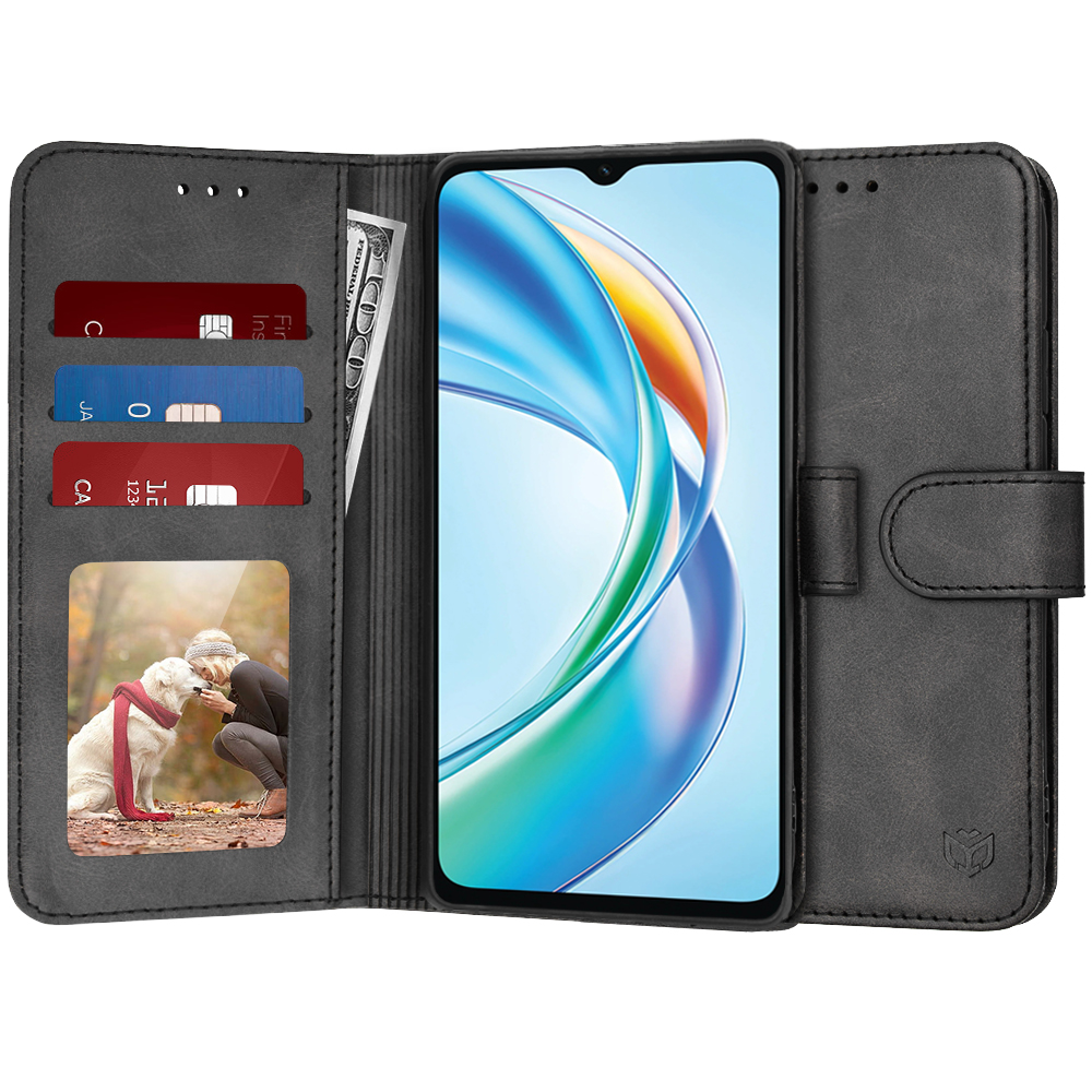 Techsuit Diary Book puzdro pre Honor X5b – čierne KF2342272