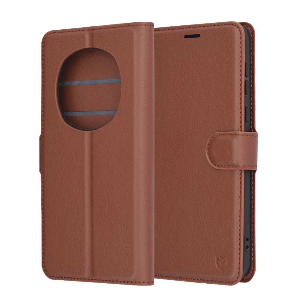 Techsuit Leather Folio puzdro pre Honor Magic7 Pro – hnedé KF2342340