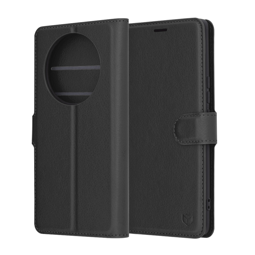 Techsuit Leather Folio puzdro pre Honor Magic7 Lite / X9c – čierne KF2343348