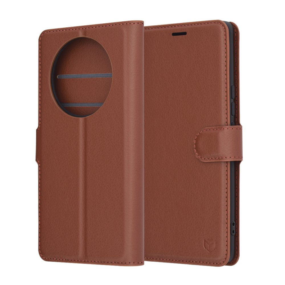 Techsuit Leather Folio puzdro pre Honor Magic7 Lite / X9c – hnedé KF2343349
