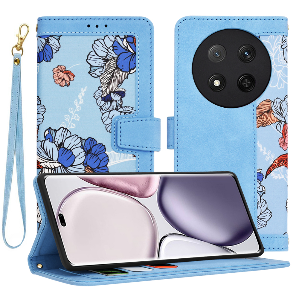 Techsuit FlipCraft puzdro pre Honor Magic7 Lite / X9c – Žiarivá modrá KF2343352