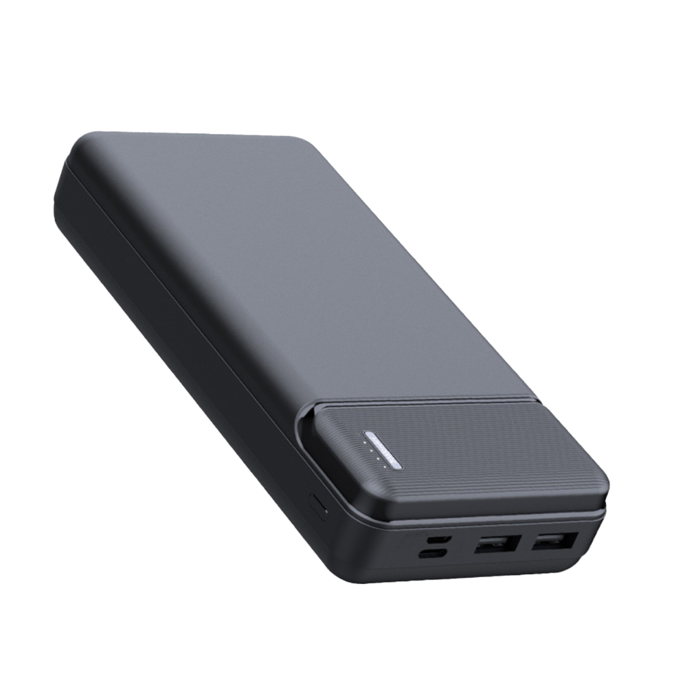 Techsuit Power banka (PB-N2) - Duálne USB, LED indikátory stavu napájania, 20000 mAh - čierna KF239387