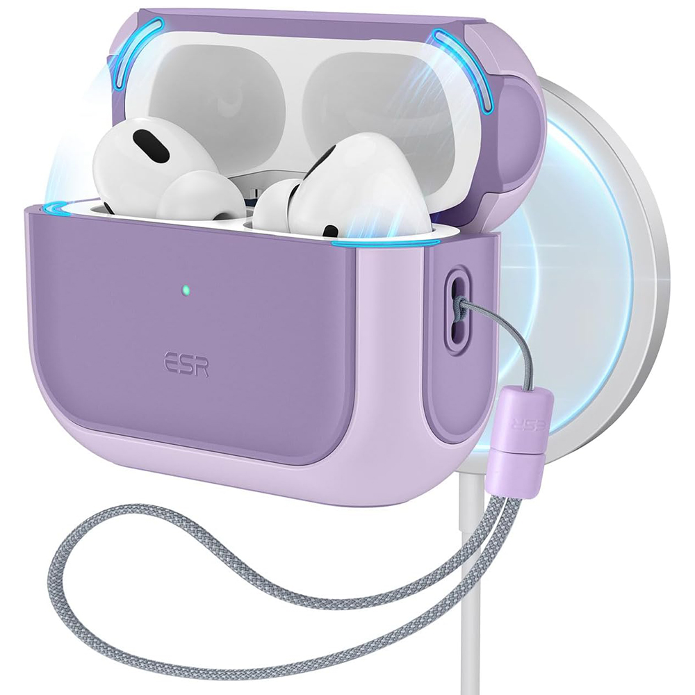ESR Orbit Hybrid HaloLock puzdro pre Apple AirPods Pro 1 / 2 – levanduľové KF2316544