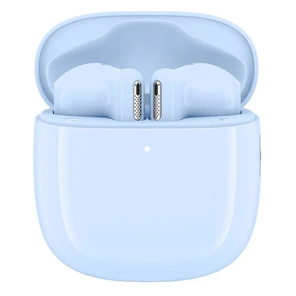 Baseus bezdrôtové slúchadlá Bowie WX5 (A00051000313-00) – TWS, Bluetooth 5.3, 4-mikrofónové ENC, dotykové ovládanie, 400 mAh, modré KF2316096