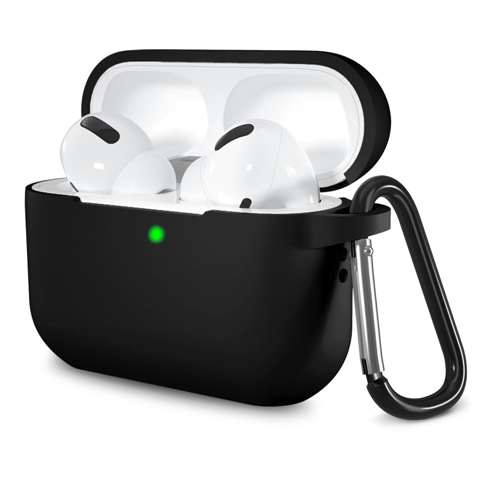 Techsuit Silicone puzdro pre AirPods Pro 1 / 2 – ultratenké, hladké – čierne KF2317527