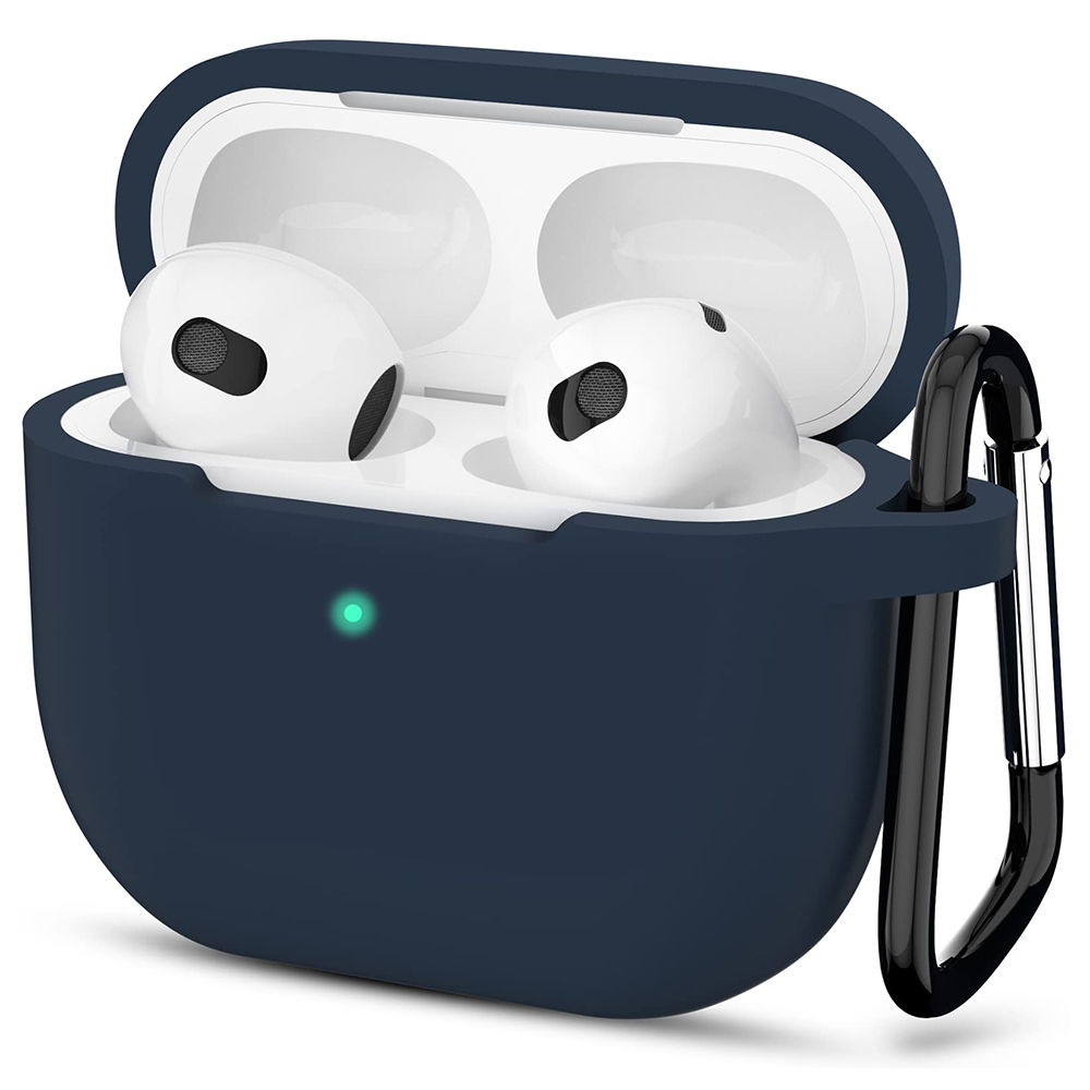 Techsuit Silicone puzdro pre AirPods 3 – ultratenké, hladké – tmavomodré KF2318107