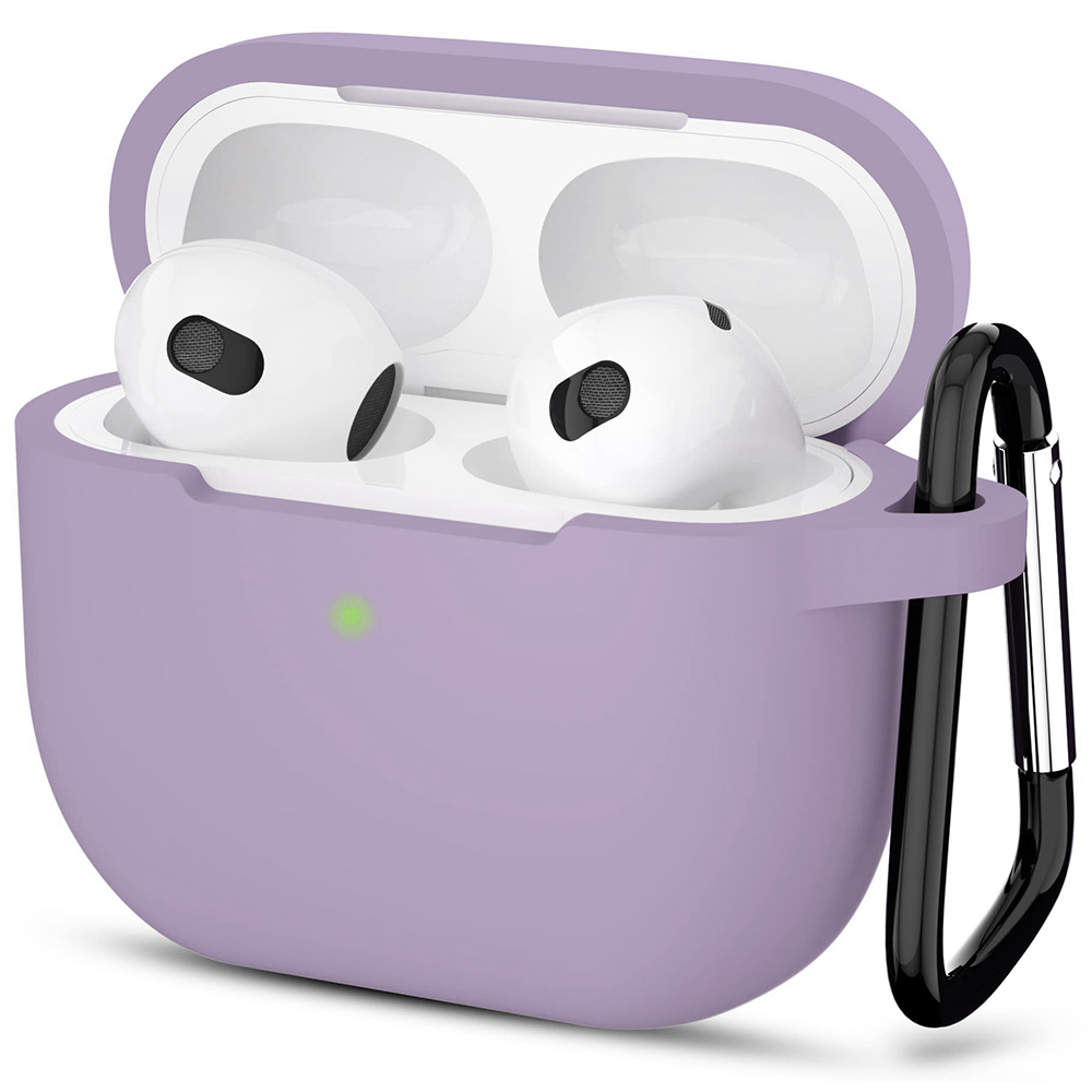 Techsuit Silicone puzdro pre AirPods 3 – ultratenké, hladké – fialové KF2318109