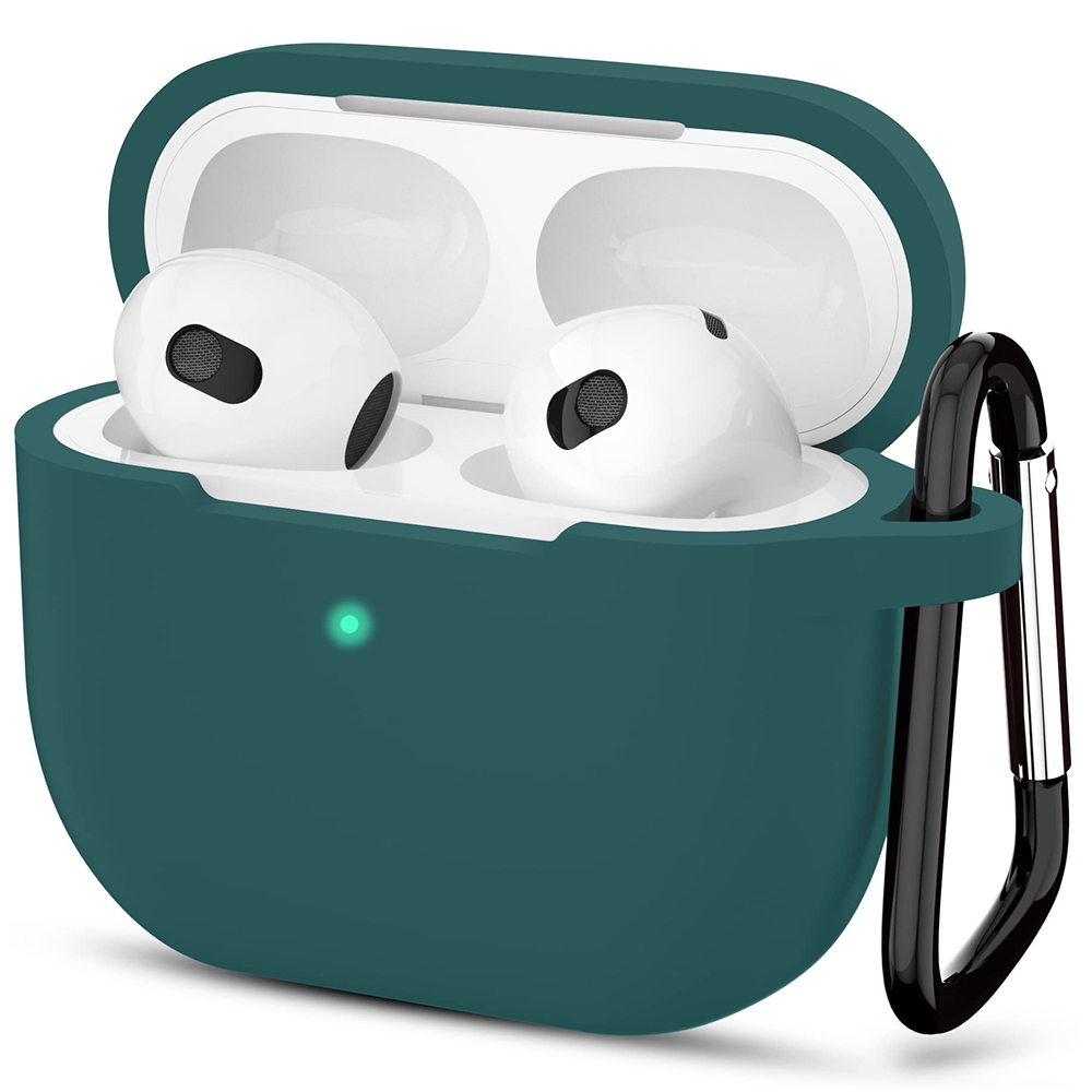 Techsuit Silicone puzdro pre AirPods 3 – ultratenké, hladké – tmavozelené KF2318111