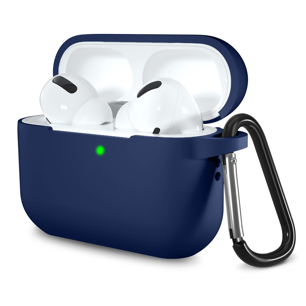 Techsuit Silicone puzdro pre AirPods Pro 1 / 2 – ultratenké, hladké – tmavomodré KF2318112
