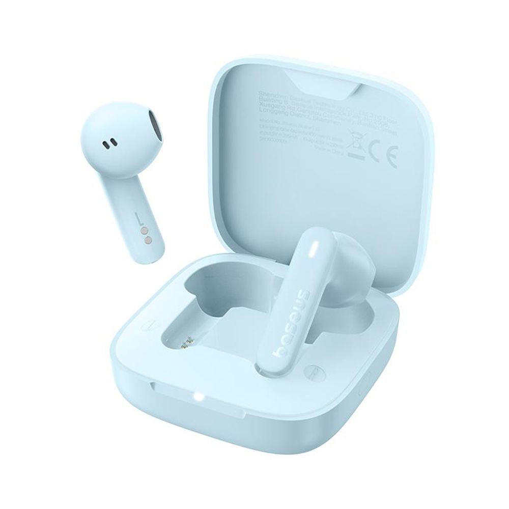 Baseus bezdrôtové slúchadlá Bowie E16 (A00061900313-01) – TWS, Bluetooth 5.3, dotykové ovládanie, vodeodolné, modré KF2331277