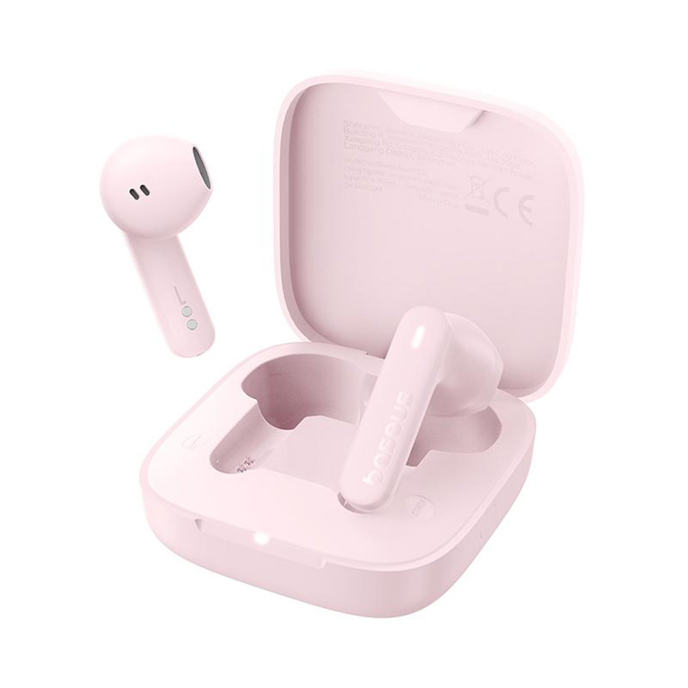 Baseus bezdrôtové slúchadlá Bowie E16 (A00061900413-01) – TWS, Bluetooth 5.3, dotykové ovládanie, vodeodolné, ružové KF2331278