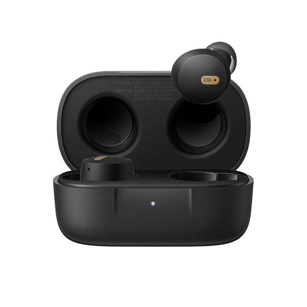 Baseus bezdrôtové slúchadlá Bowie E18 (A00023800123-00) – TWS, Bluetooth 5.3, ENC pri hovoroch, vodeodolné, čierne KF2331289