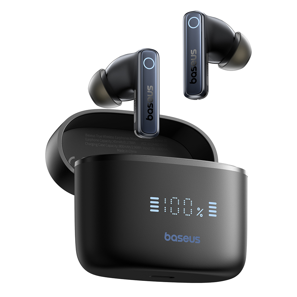 Baseus bezdrôtové slúchadlá Bowie 30 (A00073100126-00) – Bluetooth, TWS, čierne (Cosmic Black) KF2332289