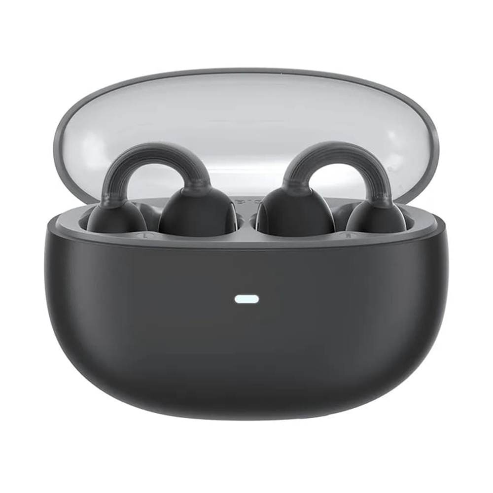 Baseus bezdrôtové slúchadlá AirGo 1 Ring (A00069201113-00) – Bluetooth 5.3, TWS, otvorený dizajn s klipom, čierne (Cluster Black) KF2332292
