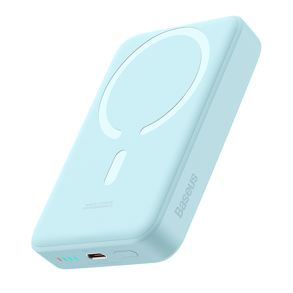 Baseus power banka Mini (PPCX110203) – USB-C, MagSafe, 10 000 mAh, 30 W, USB-C kábel (30 cm), modrá KF2332514