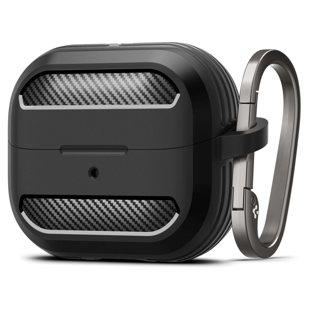 Spigen Rugged Armor puzdro pre Samsung Galaxy Buds 3 / 3 Pro – hliníkový úchyt – čierne KF2335412
