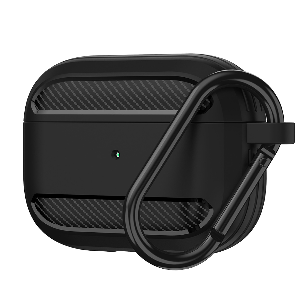 Techsuit Carbon Silicone puzdro pre AirPods Pro 1 / 2 – čierne KF2338986