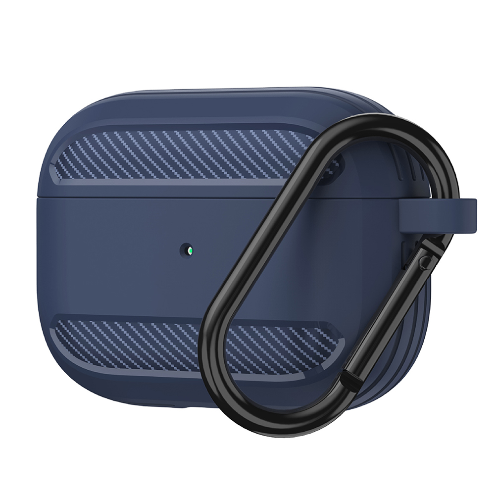 Techsuit Carbon Silicone puzdro pre AirPods Pro 1 / 2 – tmavomodré KF2338989