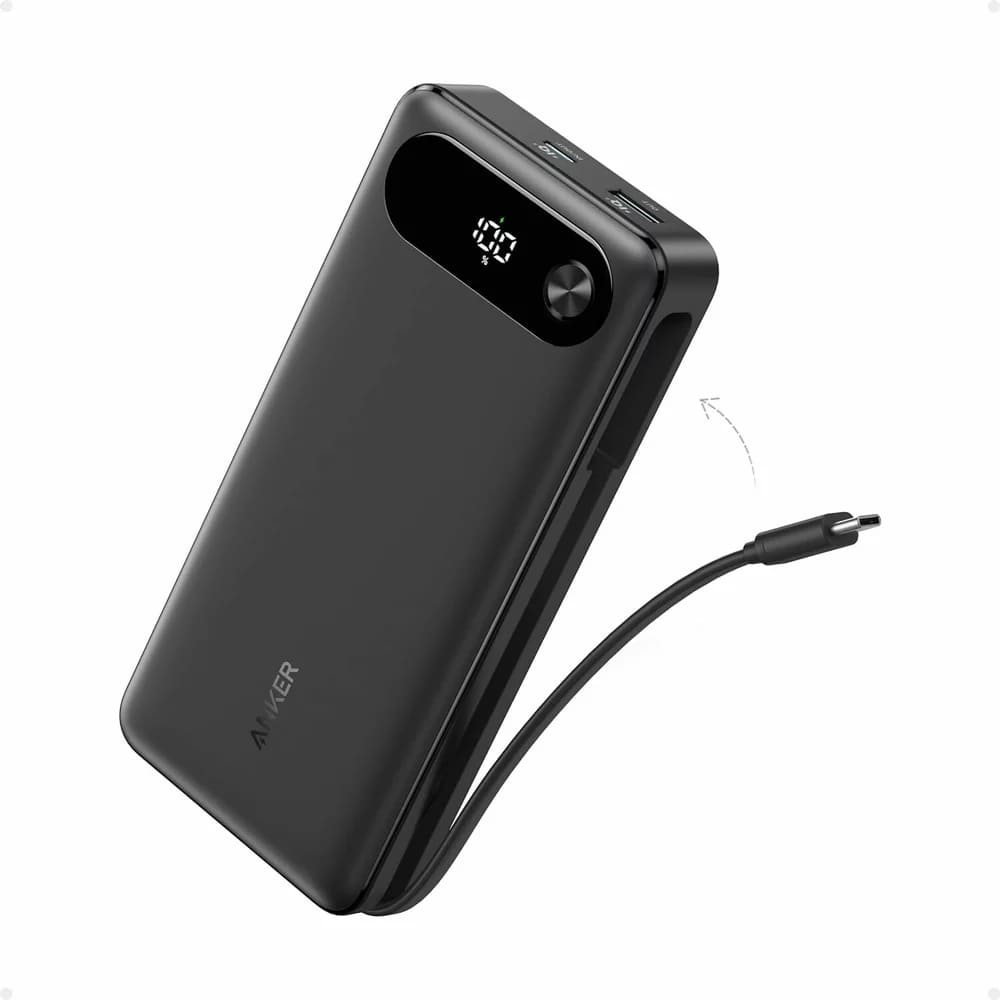 Anker power banka PowerCore A1383H11 – 20 000 mAh, 87 W, 2× USB-C, USB-A, USB-C kábel, čierna KF2342773
