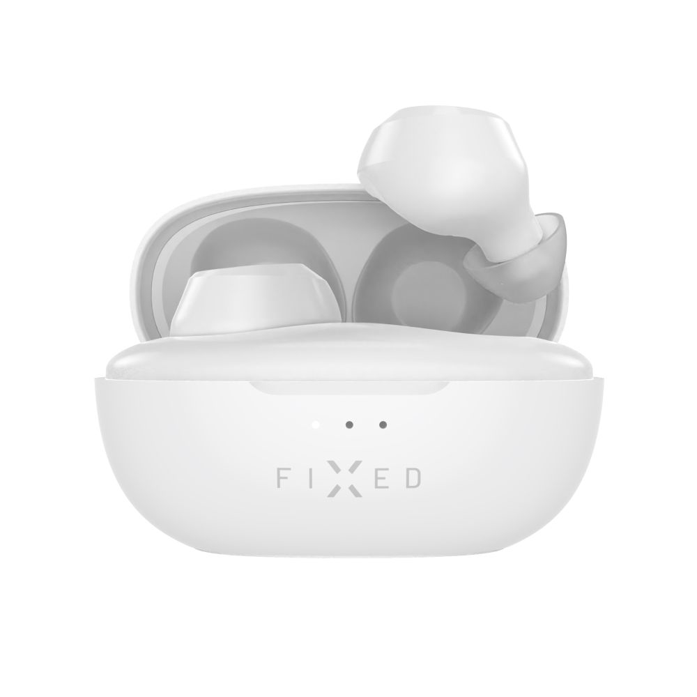Fixed bezdrôtové slúchadlá (FIXBDS-WH) – TWS, Bluetooth 5.3, dotykové ovládanie, biele KF2341274