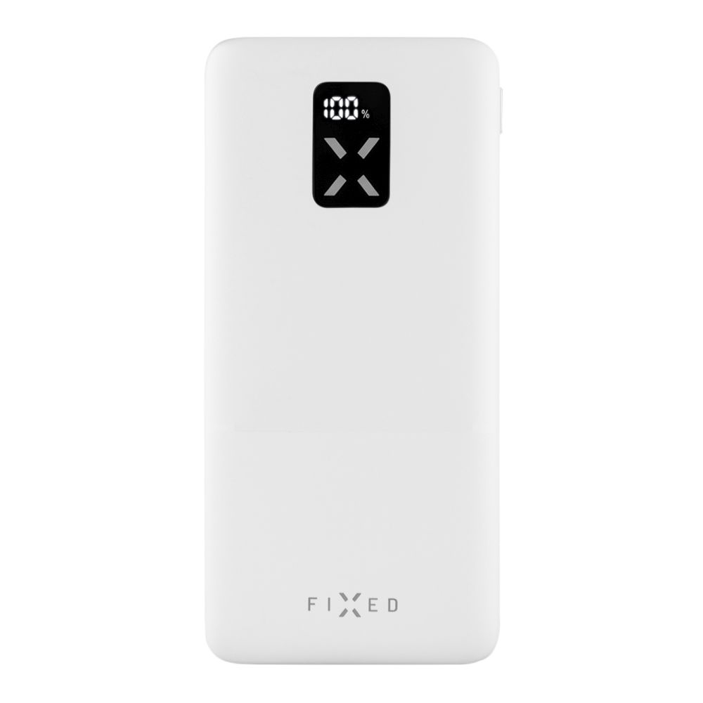 Fixed powerbanka Zen 10 (FIXZEN-10-WH) – 2× USB, USB-C, 20W, 10000mAh, LCD displej, biela KF2341356