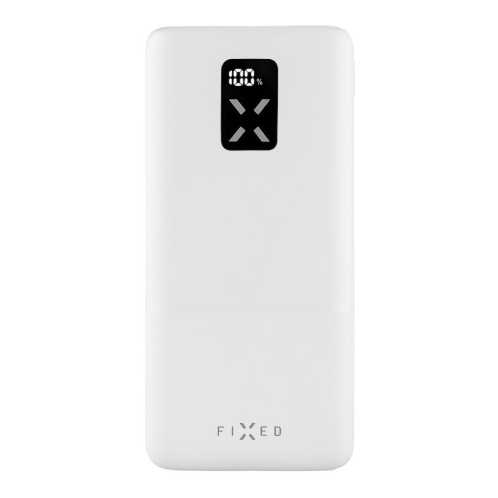 Fixed Zen 20 powerbanka (FIXZEN-20-WH) – 2× USB, USB-C, 20W, 20000mAh, LCD displej, biela KF2341359