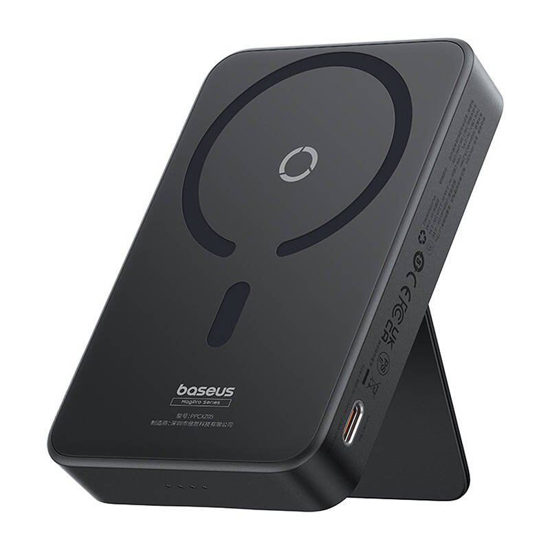 Baseus magnetická power banka MagPro PPCXZ05 (P10064101123-00) – USB-C, MagSafe, 5 000 mAh, 20 W, USB-C kábel 3 A (30 cm), čierna KF2320354