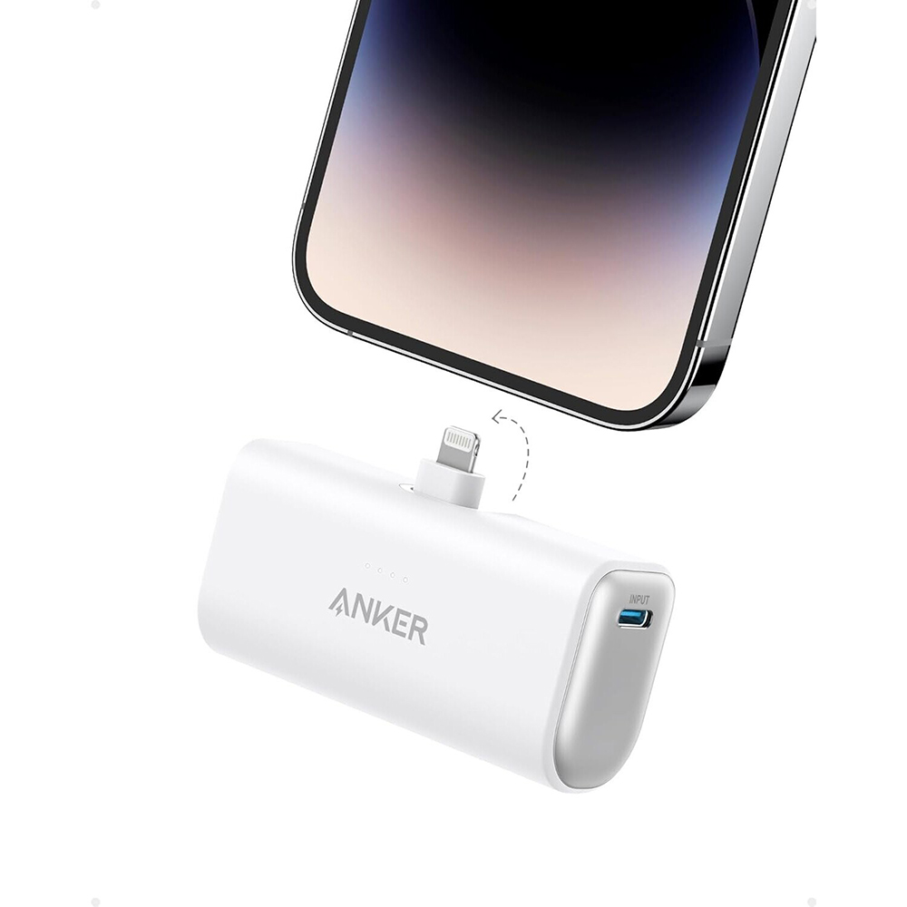 Anker power banka Nano A1645G21 – 5 000 mAh, 12 W, Lightning konektor, biela KF2344725