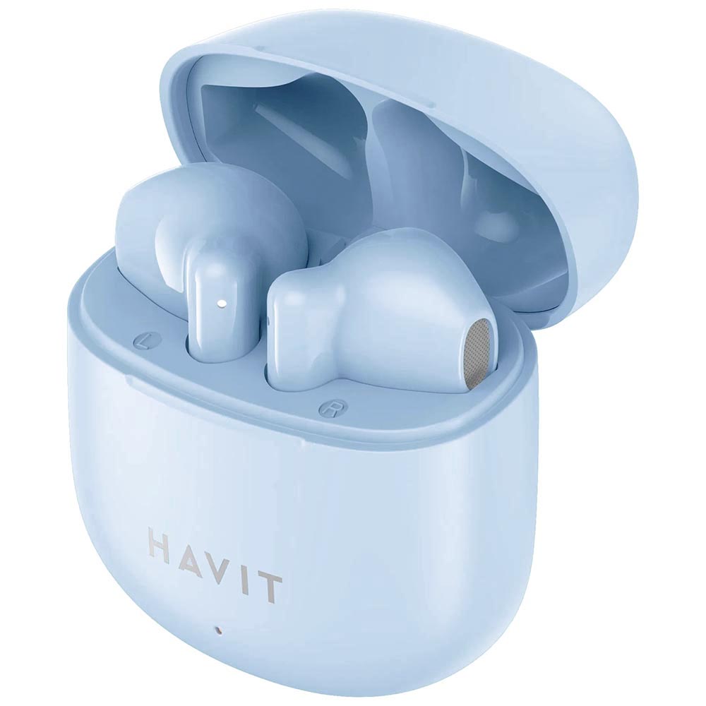 Havit bezdrôtové slúchadlá (TW976) – TWS, Bluetooth 5.3, mikrofón, USB-C, 300mAh, modré KF2343522