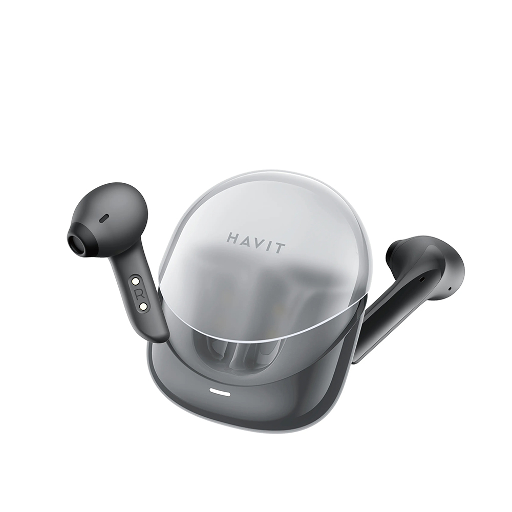 Havit herné bezdrôtové slúchadlá Modern Buds (TW974) – TWS, Bluetooth 5.3, mikrofón, ENC, USB-C, 400mAh, čierne KF2343585