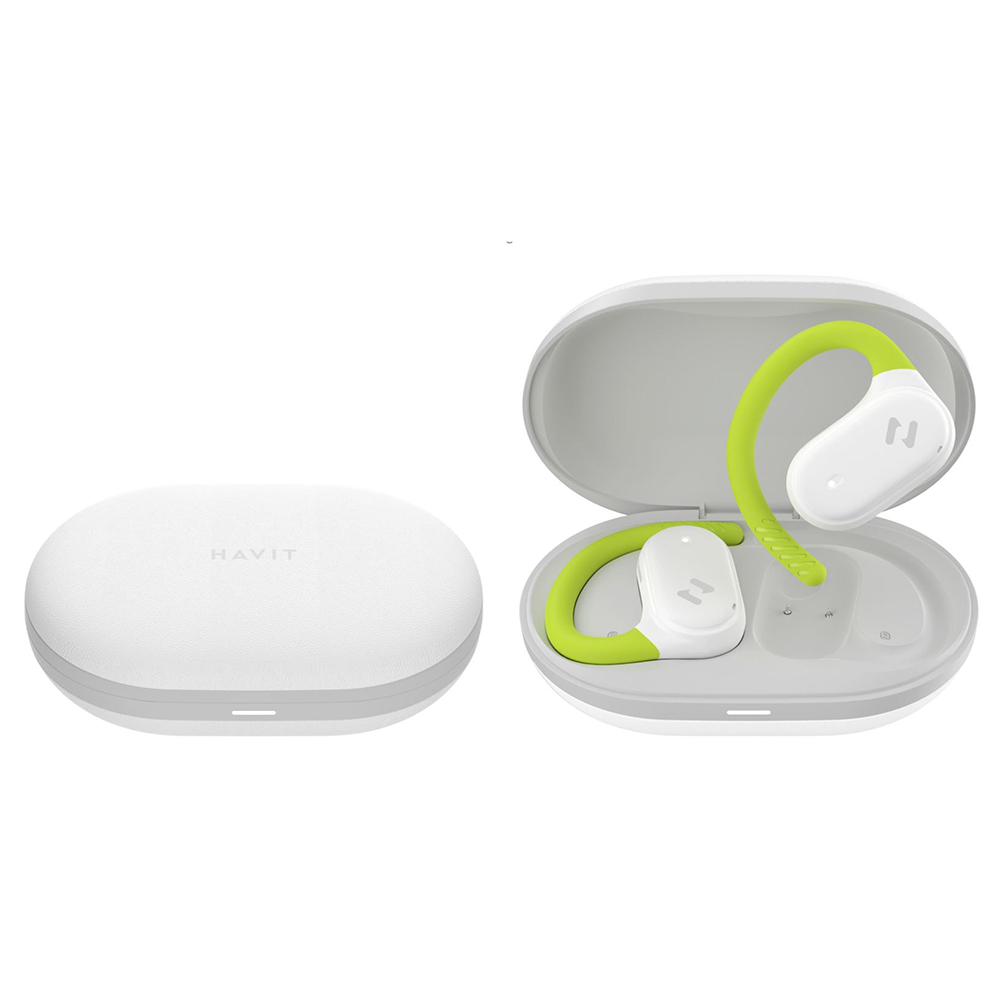 Havit bezdrôtové slúchadlá (OWS915) – TWS, Bluetooth 5.4, mikrofón, ENC, IPX5, USB-C, 1000mAh, Havit Life App, biele KF2343748