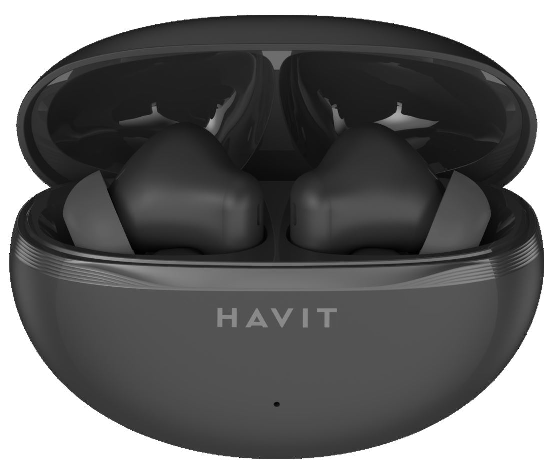 Havit bezdrôtové slúchadlá (TW986) – TWS, Bluetooth 5.4, mikrofón, ENC, USB-C, 400mAh, čierne KF2343764