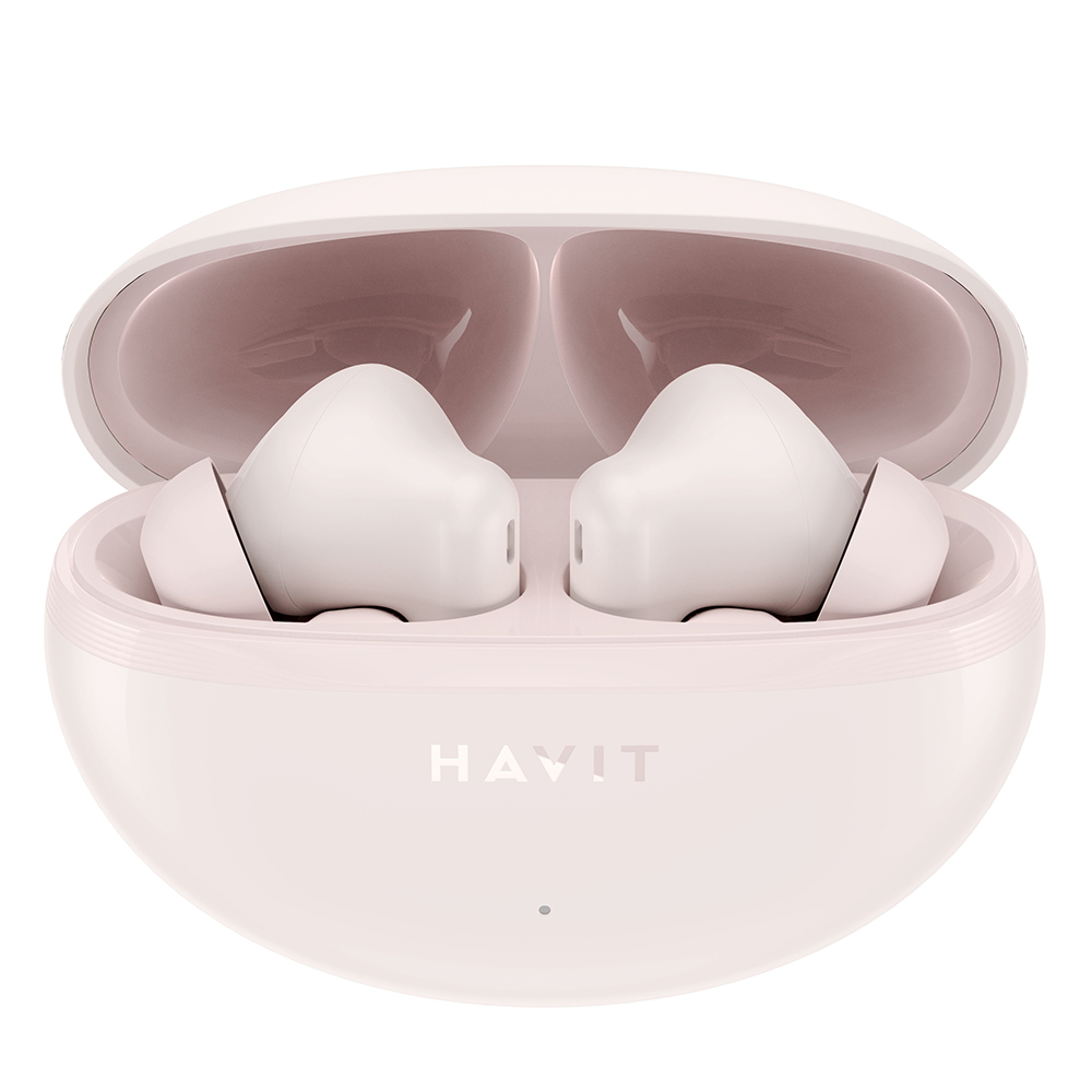 Havit bezdrôtové slúchadlá (TW986) – TWS, Bluetooth 5.4, mikrofón, ENC, USB-C, 400mAh, ružové KF2343768