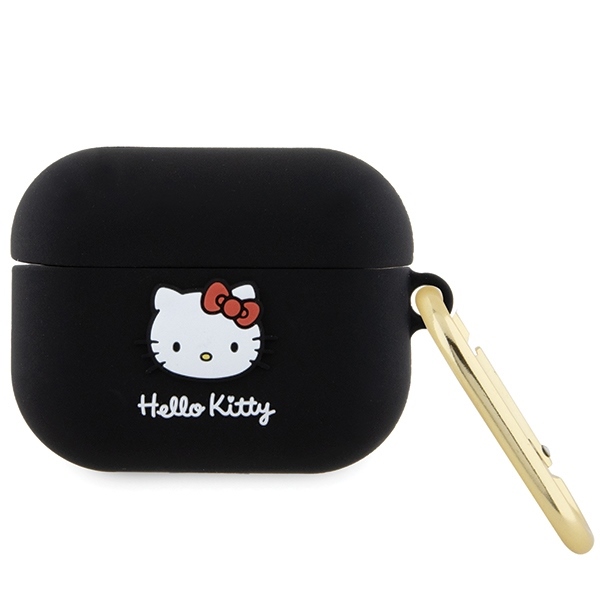 Hello Kitty Silicone 3D Kitty Head puzdro pre Apple AirPods Pro 1 – čierne KF2345709