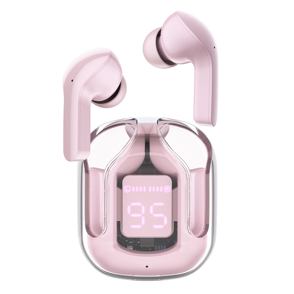 Acefast bezdrôtové slúchadlá T6 – Bluetooth 5.3, USB-C, ENC, IPX4, LED displej, 500 mAh, Pink Lotus KF2341277