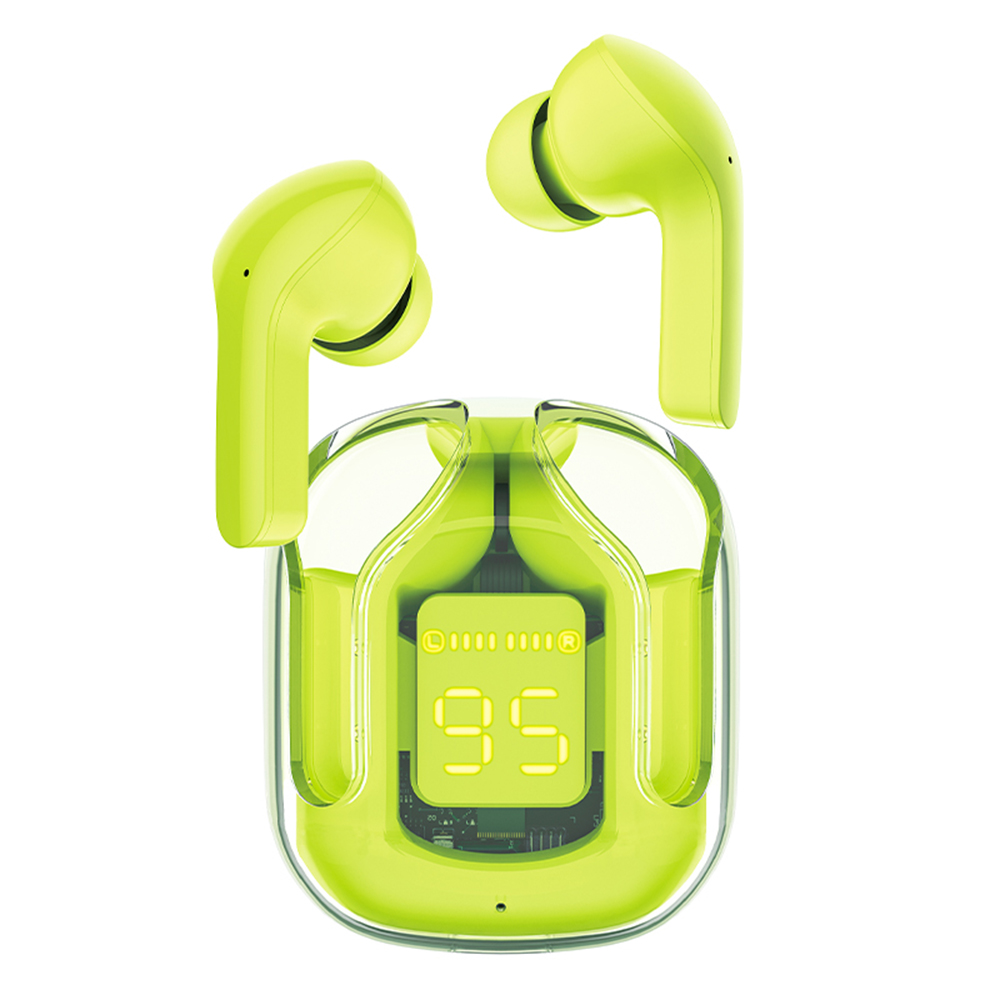 Acefast bezdrôtové slúchadlá T6 – Bluetooth 5.3, USB-C, ENC, IPX4, LED displej, 500 mAh, Youth Green KF2341278