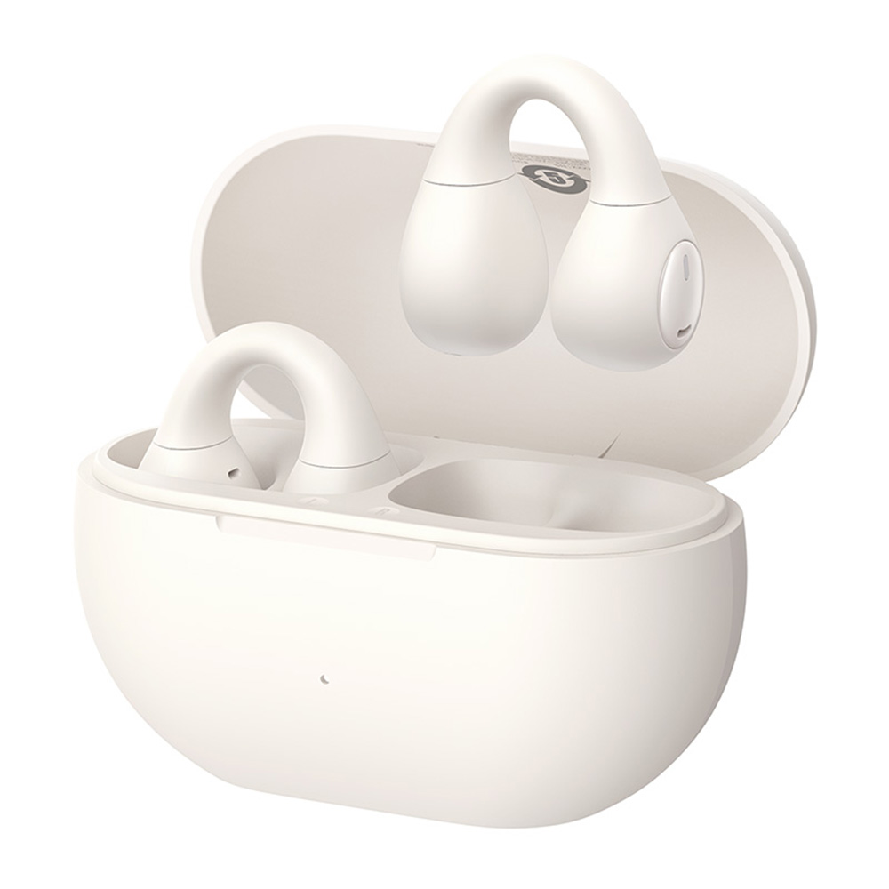 Baseus bezdrôtové slúchadlá Bass 15 Clip (A00079500223-00) – TWS, Bluetooth 5.4, ENC, otvorený dizajn, USB-C, biele (Stellar White) KF2344791