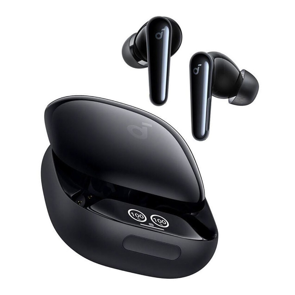 Anker bezdrôtové slúchadlá SoundCore Liberty 4 Pro NC (A3954GF1) – Bluetooth 5.3, ANC, Hi-Res audio, LDAC, TWS, lesklé čierne KF2347070