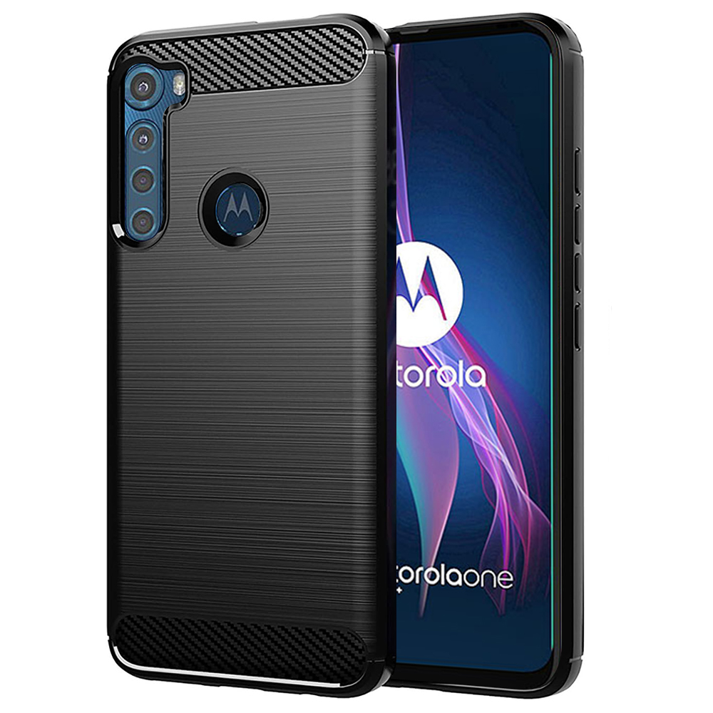 Techsuit - Carbon Silicone - Motorola One Fusion Plus - Black KF23419
