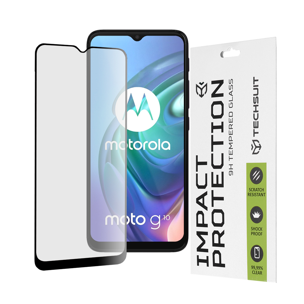 Techsuit - 111D Full Cover / Full Glue Glass - Motorola Moto G10 / Moto G20 / Moto G30 / Moto E7 Plus / Moto G9 Play - Black KF235628