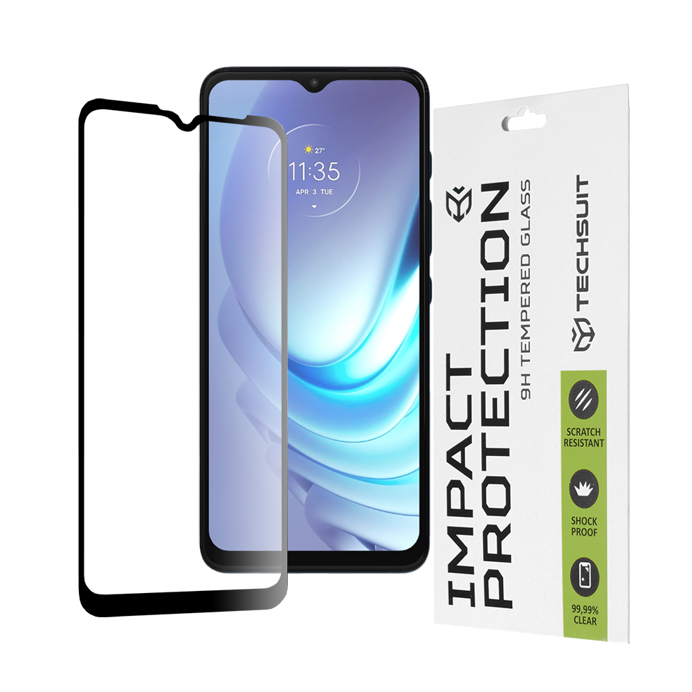Techsuit - 111D Full Cover / Full Glue Glass - Motorola Moto G50 - Black KF235727