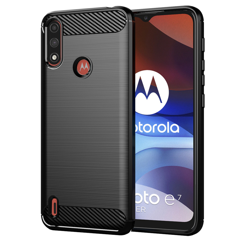 Techsuit - Carbon Silicone - Motorola Moto E7 Power / Moto E7i Power - Black KF235723