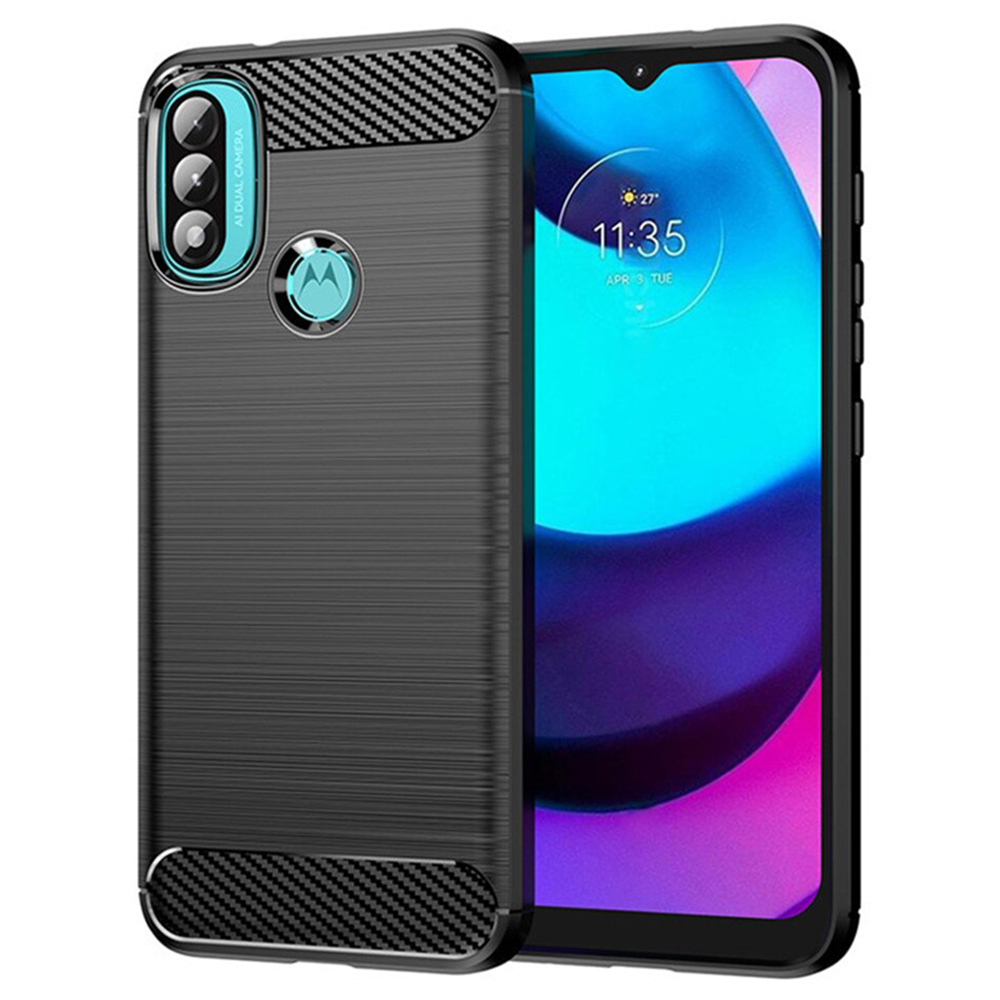 Techsuit - Carbon Silicone - Motorola Moto E20 / Moto E30 / Moto E40 - Black KF237151