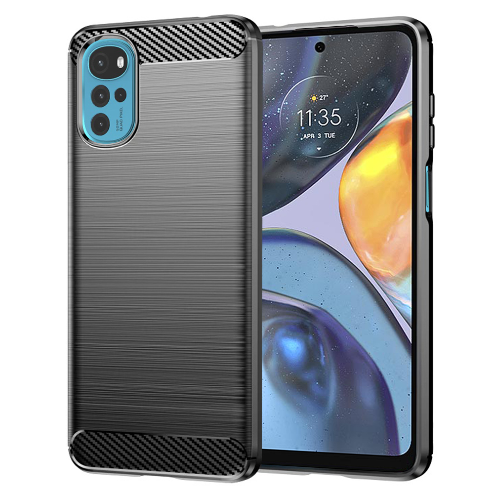 Techsuit - Carbon Silicone - Motorola Moto G22 - Black KF239427