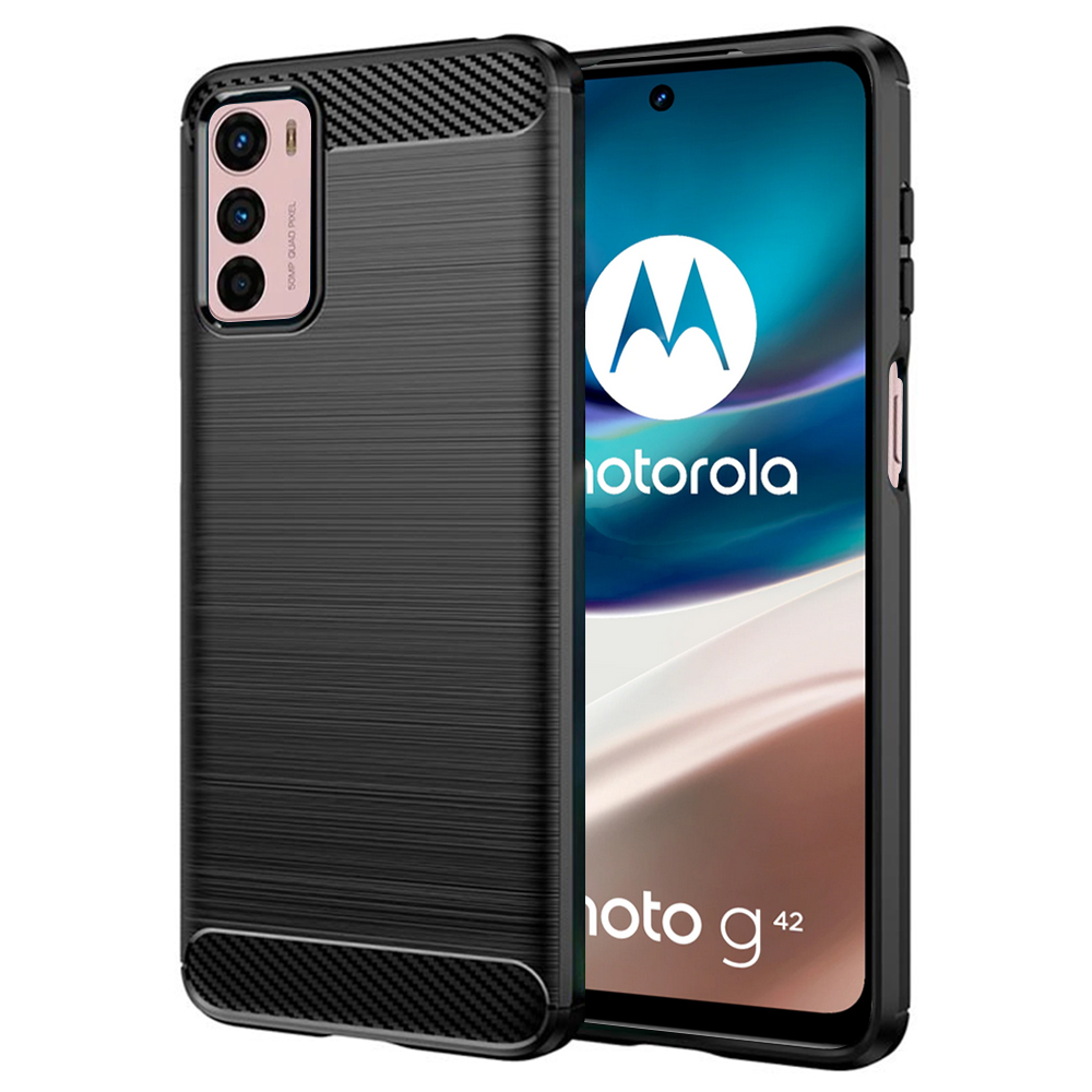 Techsuit - Carbon Silicone - Motorola Moto G42 - Black KF2310180